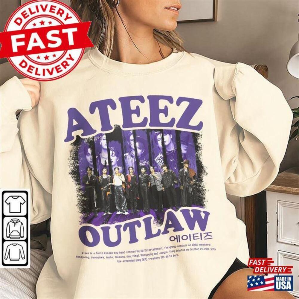 Ateez Kpop Shirt Outlaw Hongjoong Seonghwa Yunho sweatshirt